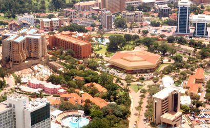 Kampala city aerial view